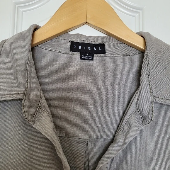 TRIBAL Linen Blend Tunic Top - Picture 7 of 10